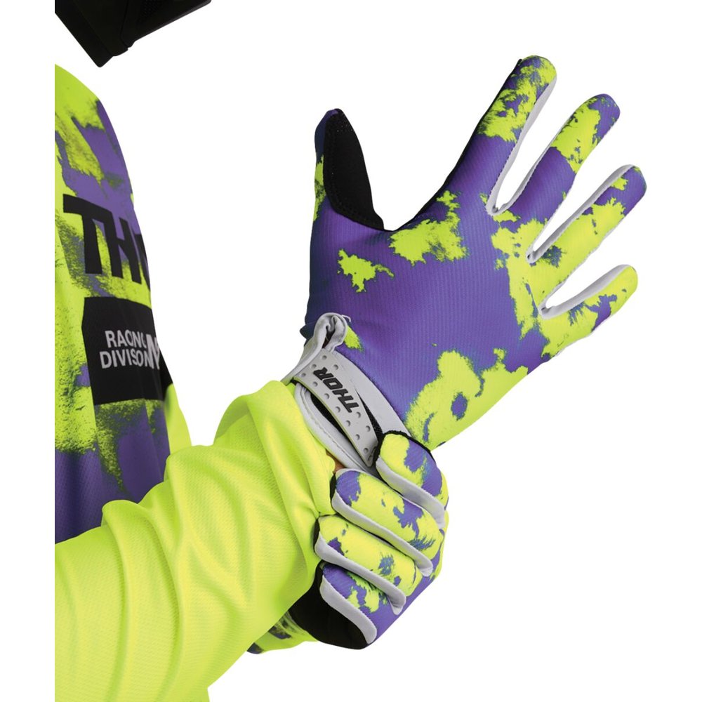 THOR Launchmode Bleach Handschuhe grau/acid neon gelb