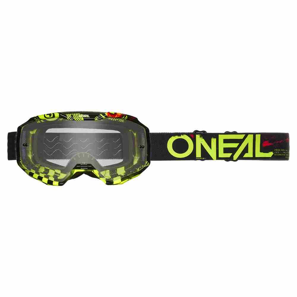 ONEAL B-10 Attack Brille schwarz neon gelb - klar