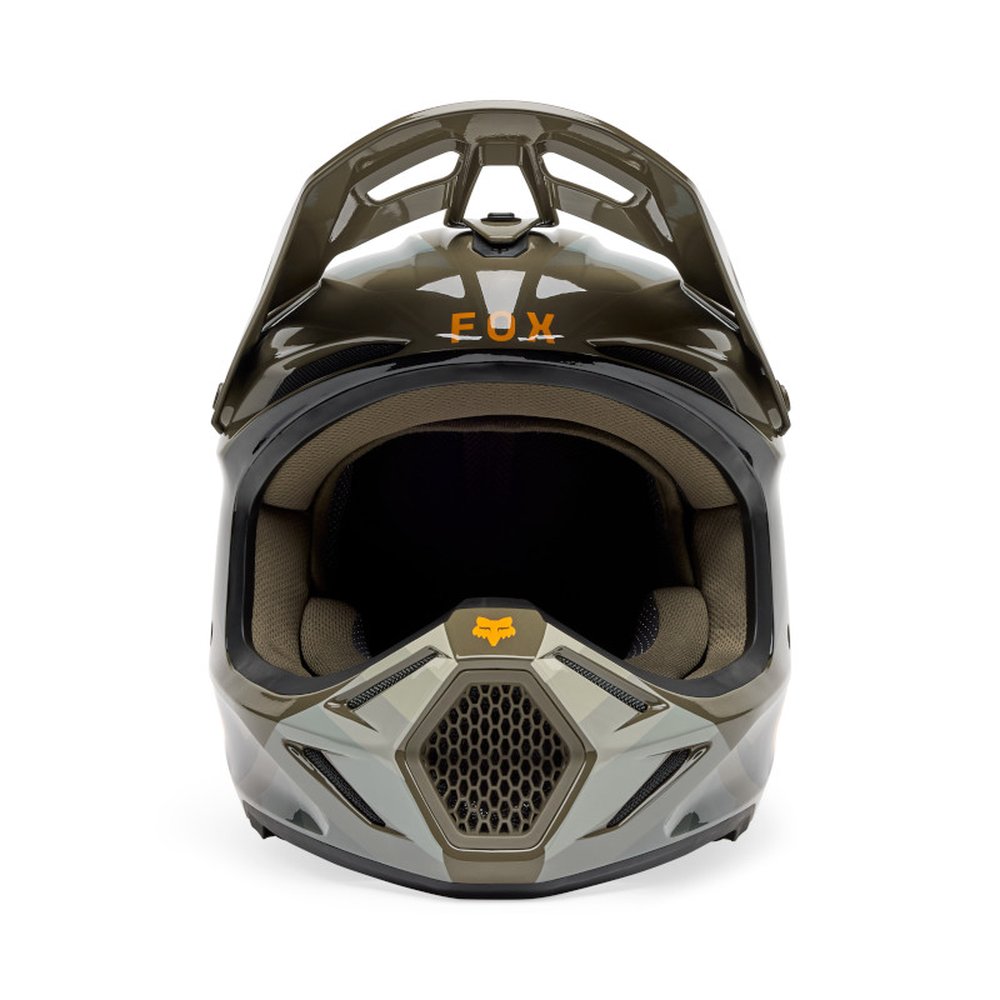 FOX V3 FADE Motocross Helm Braun/Schwarz