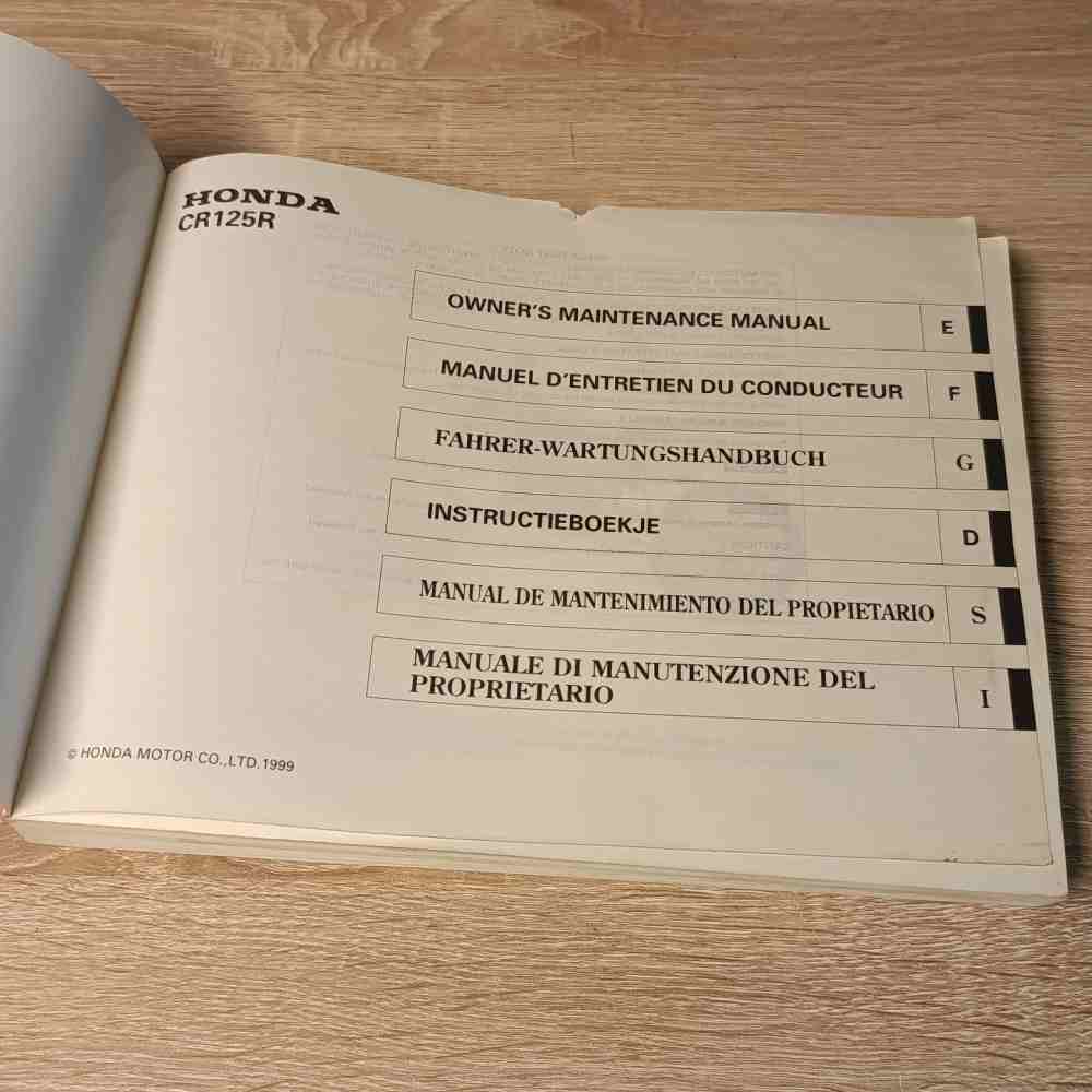 HONDA CR125R 2000 69KZ4660 00X69-KZ4-6600 Motorrad-Handbuch gebraucht
