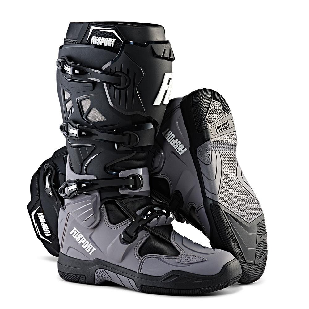 FÜSPORT XP2 Motocross Stiefel grau schwarz