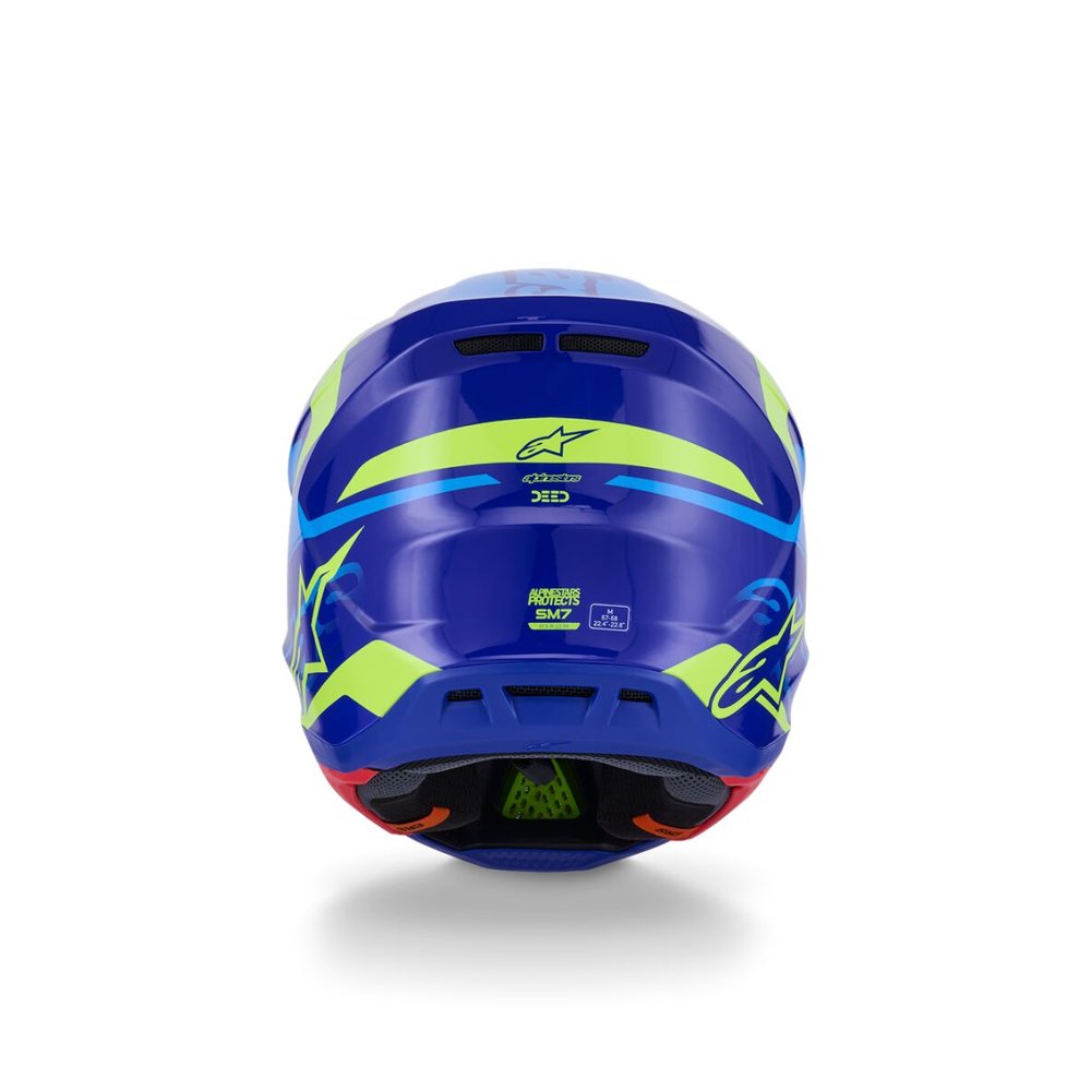 ALPINESTARS Supertech M7 Deed Motocross Helm blau/gelb ALPINESTARS Supertech M7 Deed Motocross Helm blau/gelb