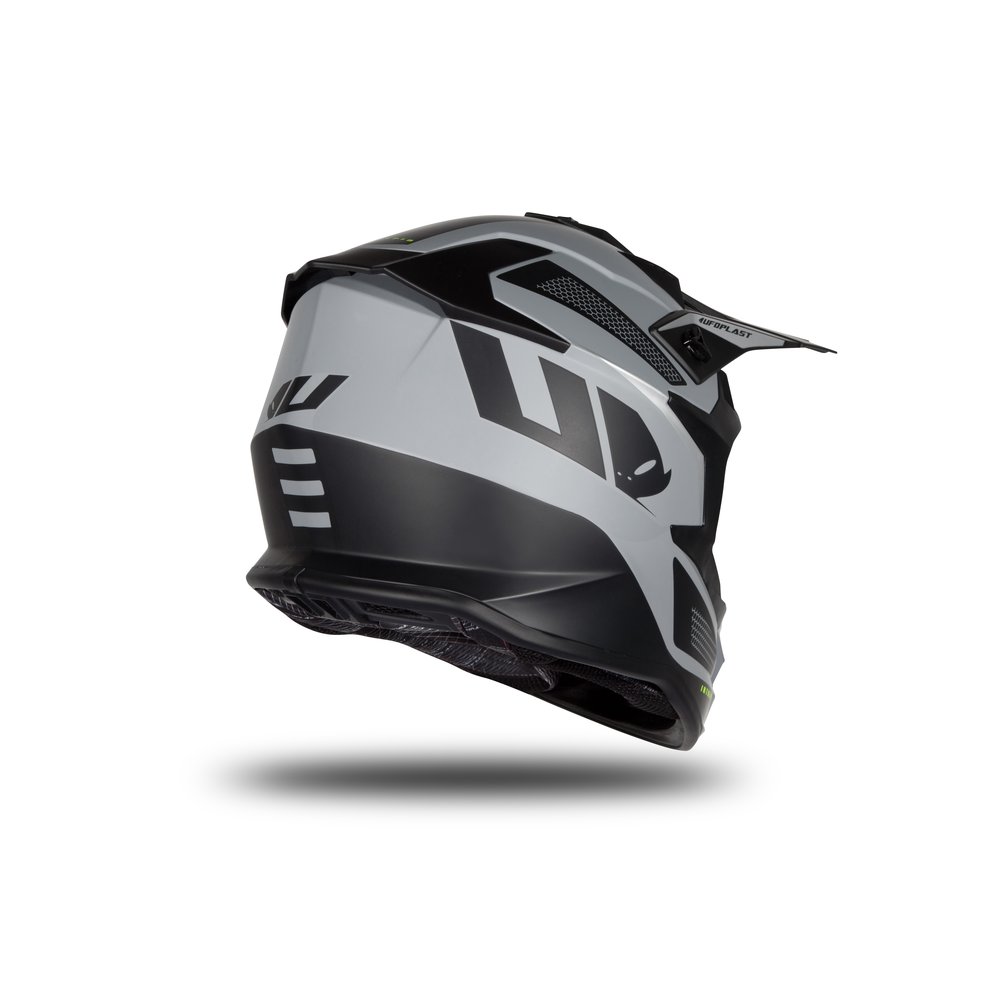 UFO Intrepid Motocross Helm schwarz grau matt