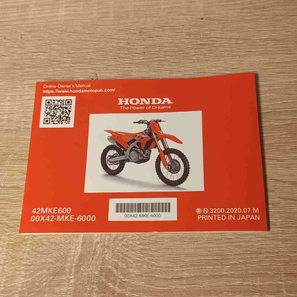 HONDA CRF450R/RX 2021 42MKE600 00X42-MKE-6000 Motorrad-Handbuch gebraucht