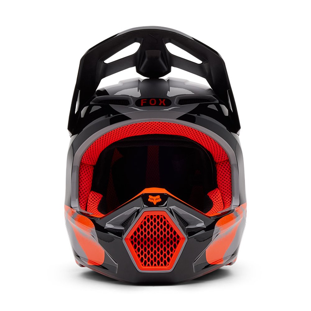 FOX V1 EMOTION HELMET Motocross Helm Steel Grau