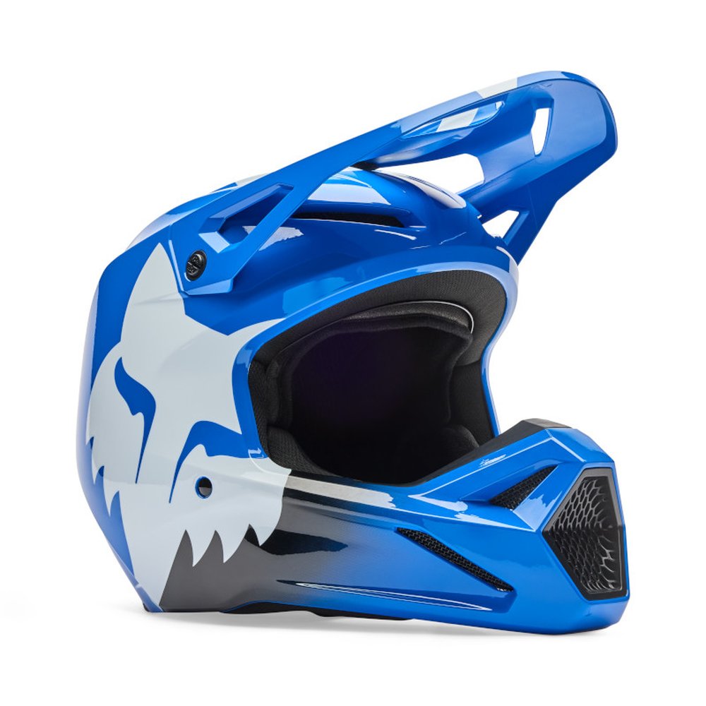 FOX YOUTH V1 SHIELD HELMET Motocross Helm für Kinder Blau