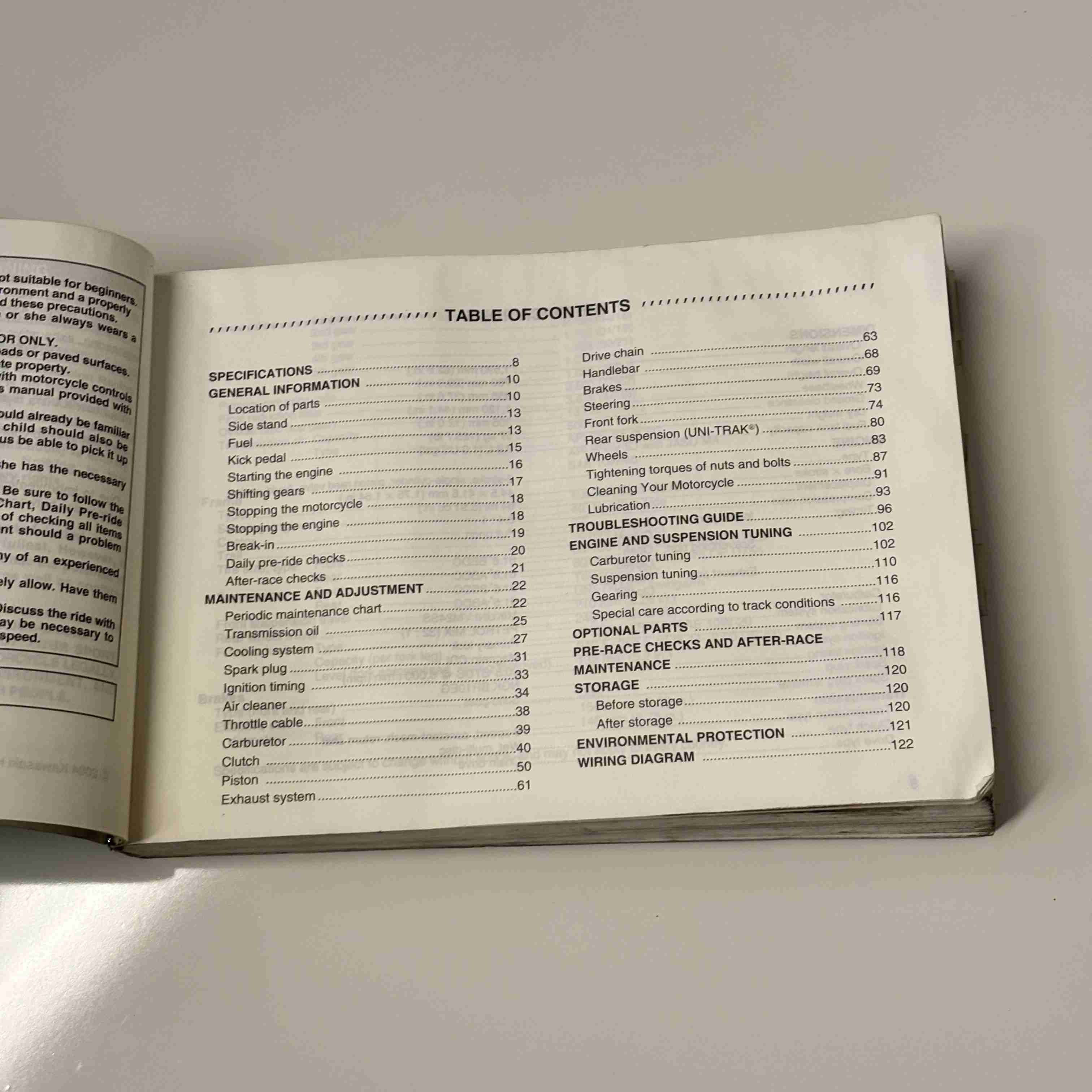 KAWASAKI KX 65 2005 99976-1179 Motorrad-Handbuch gebraucht