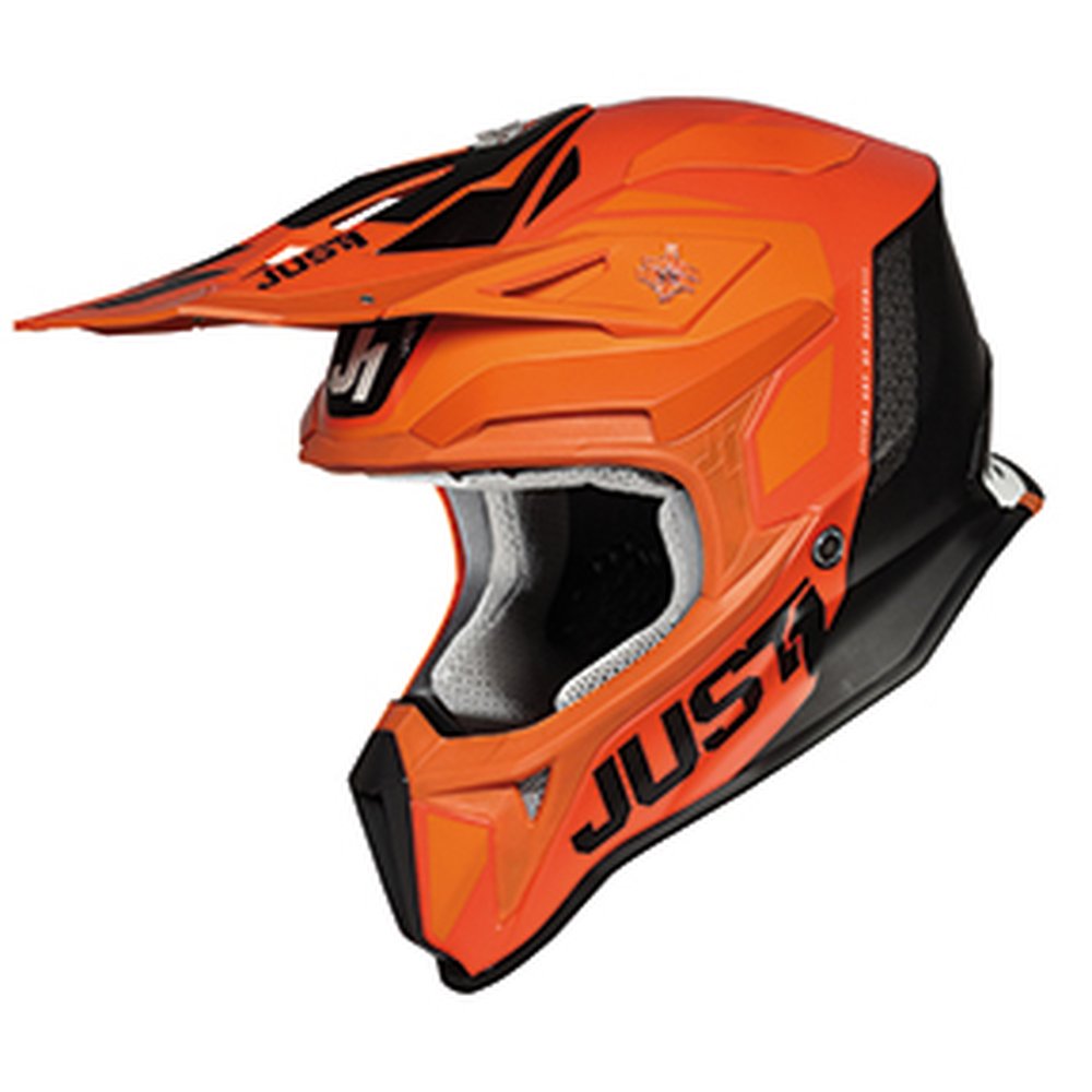 JUST1 J18 Pulsar Motocross Helm orange weiss schwarz