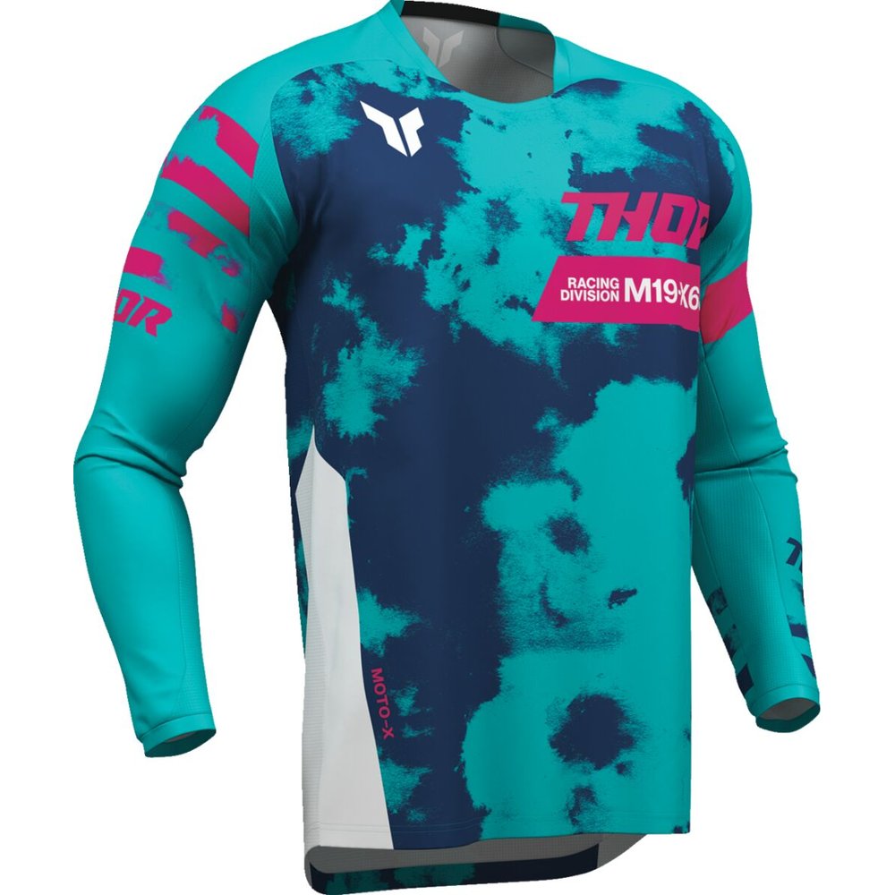 THOR Launchmode Bleach Jersey weiss/Aqua blau THOR Launchmode Bleach Jersey weiss/Aqua blau