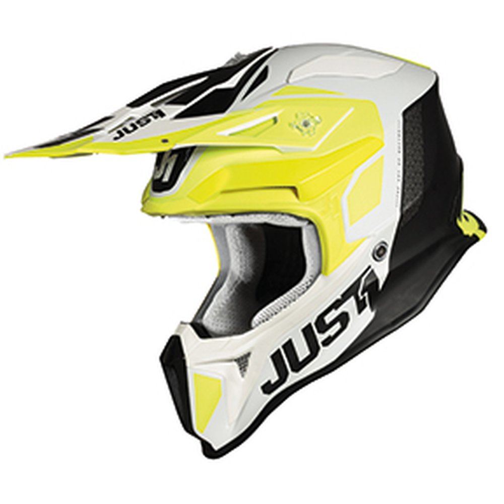 JUST1 J18 Pulsar Motocross Helm gelb weiss schwarz