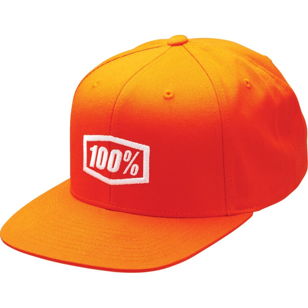100% Icon Youth Kinder Snapback Cap Kappe orange