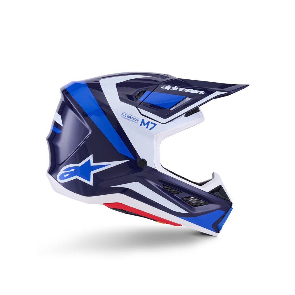 ALPINESTARS Supertech M7 Rise Motocross Helm blau/weiss ALPINESTARS Supertech M7 Rise Motocross Helm blau/weiss