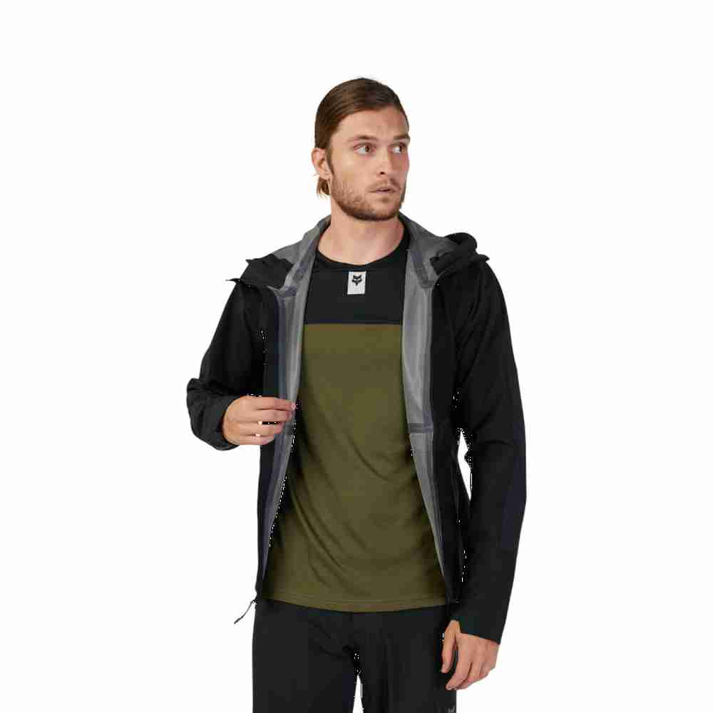 FOX DEFEND 3L WATER JACKET Regenjacke Schwarz