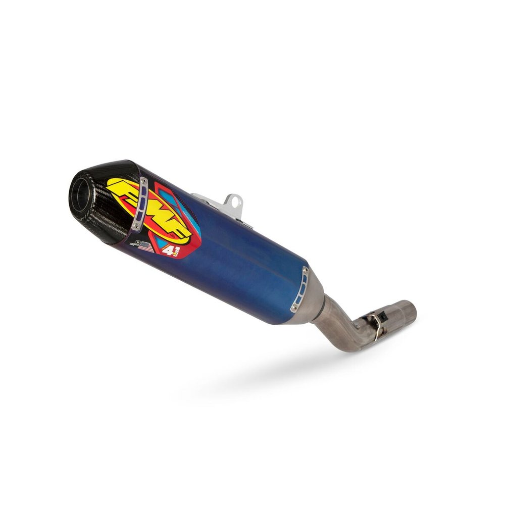 FMF Factory 4.1 RCT Anti Endschalldämpfer Titan blau eloxiert mit Karbon Endkappe Yamaha WR 250 F