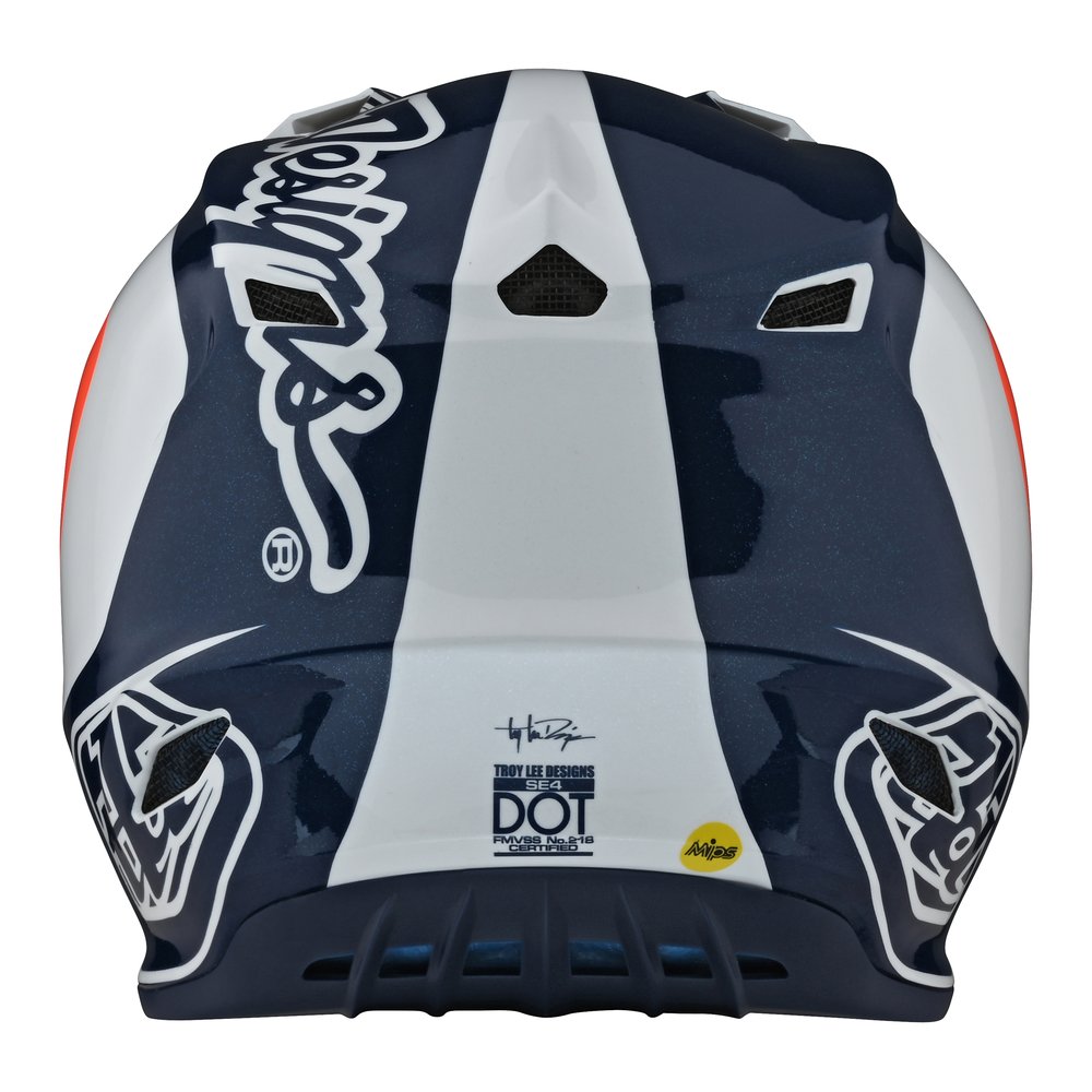 TROY LEE DESIGNS SE4 Polyacrylite Motocross Helm Corsa blau orange