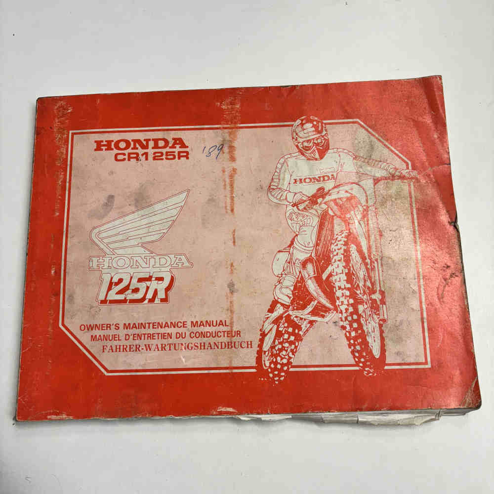 HONDA CR 125 R 1989 37KZ4600 00X37-KZ4-6000 Motorrad-Handbuch gebraucht