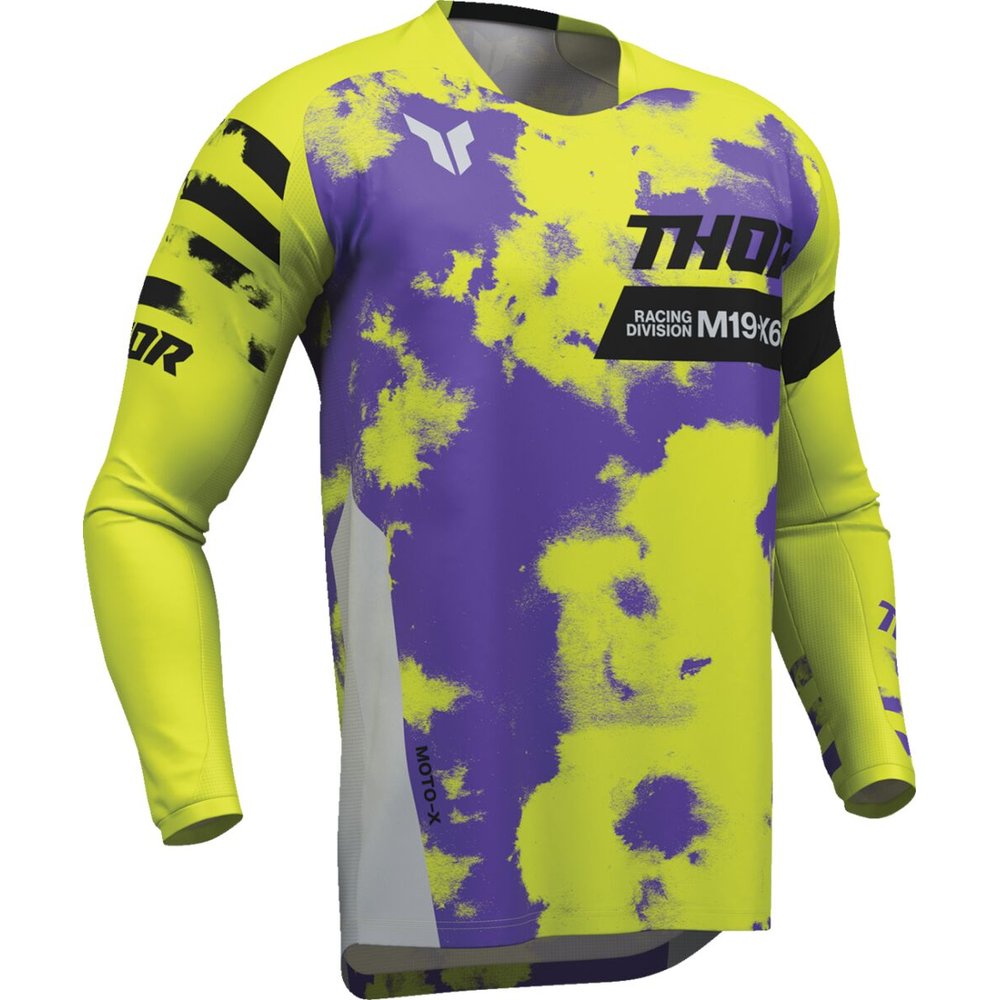 THOR Launchmode Bleach Jersey grau/acid neon gelb THOR Launchmode Bleach Jersey grau/acid neon gelb