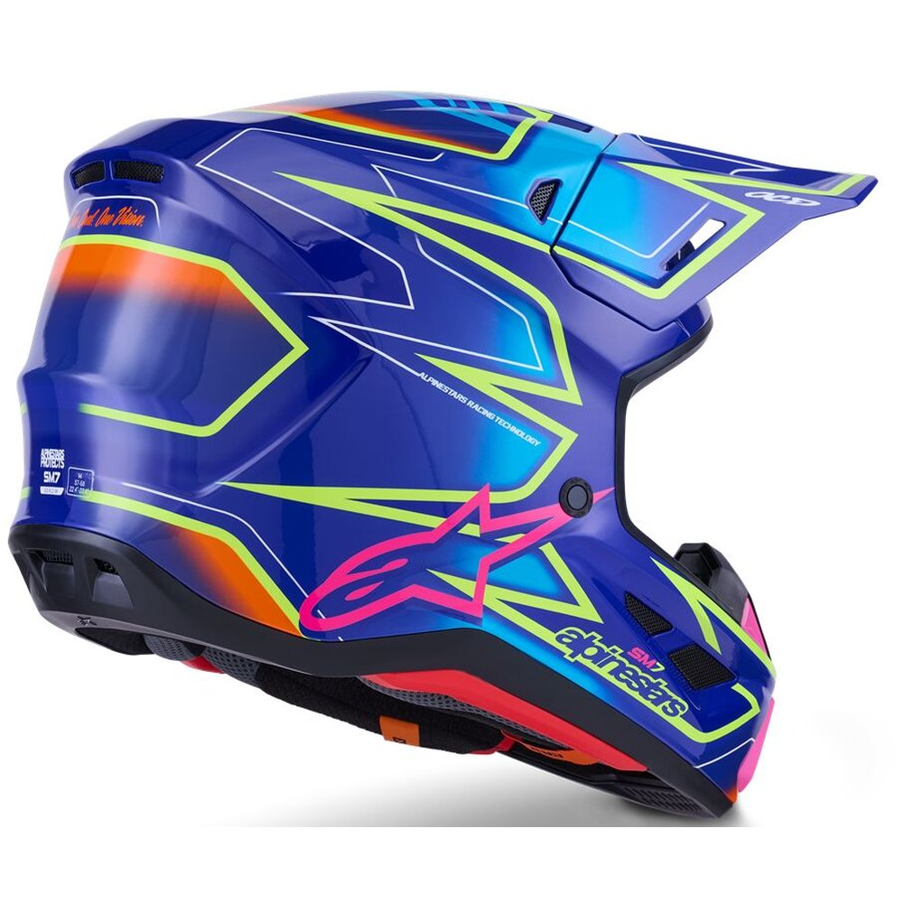 ALPINESTARS Supertech M7 Cast Motocross Helm blau/gelb/pink