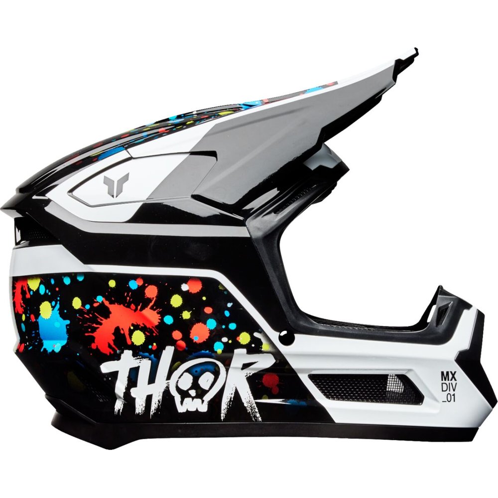 THOR Fleet Kinder Motocross Helm Splat schwarz