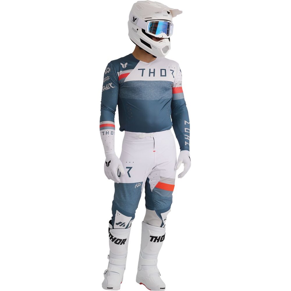 THOR Sportmode League Motocross Hose blau/weiss