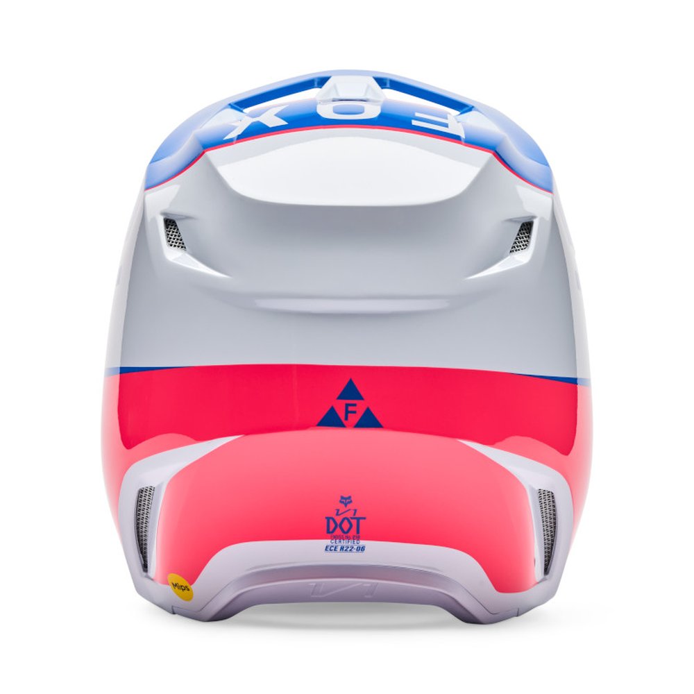 FOX V1 COLLECT Motocross Helm Open Blau
