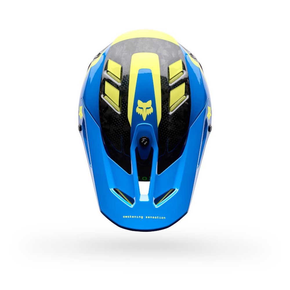 FOX V3 RS TACTILE Motocross Helm Blue Jewel