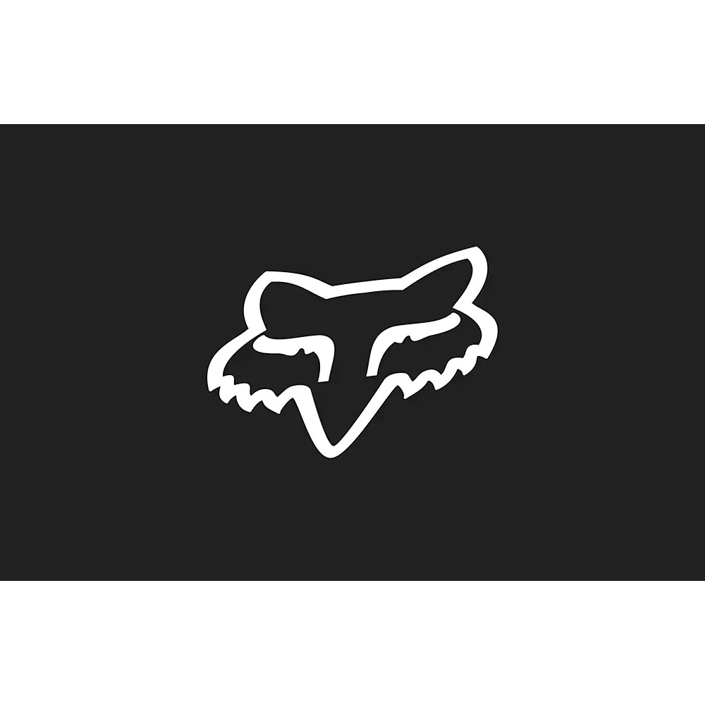 FOX Head ca. 18cm Sticker schwarz