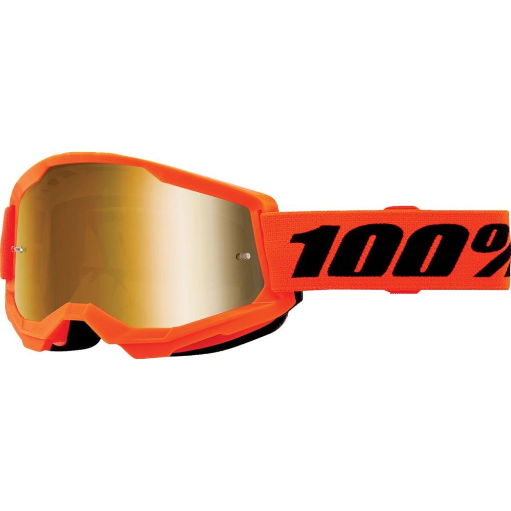 100% Strata 2 neon orange Kinder Brille gold verspiegelt
