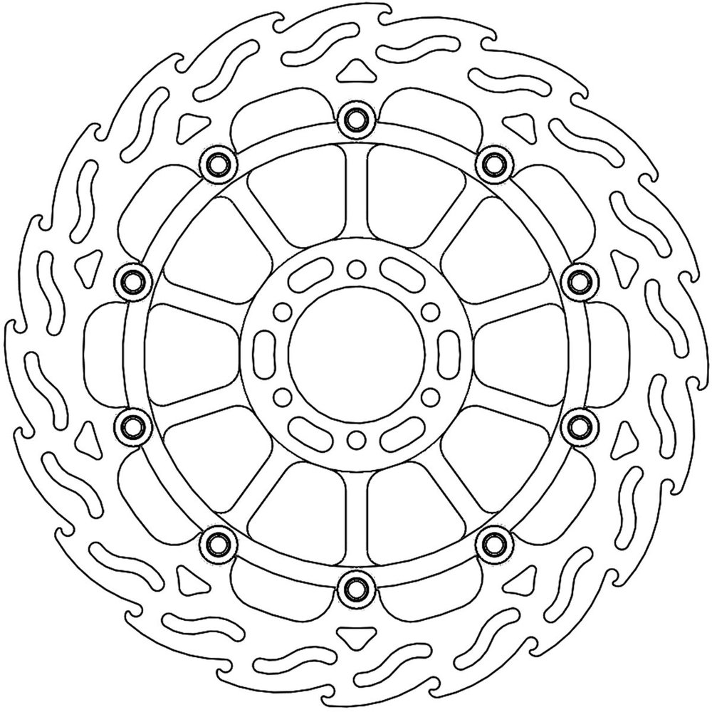 MOTO-MASTER Bremsscheibe Flame vorne links schwarz