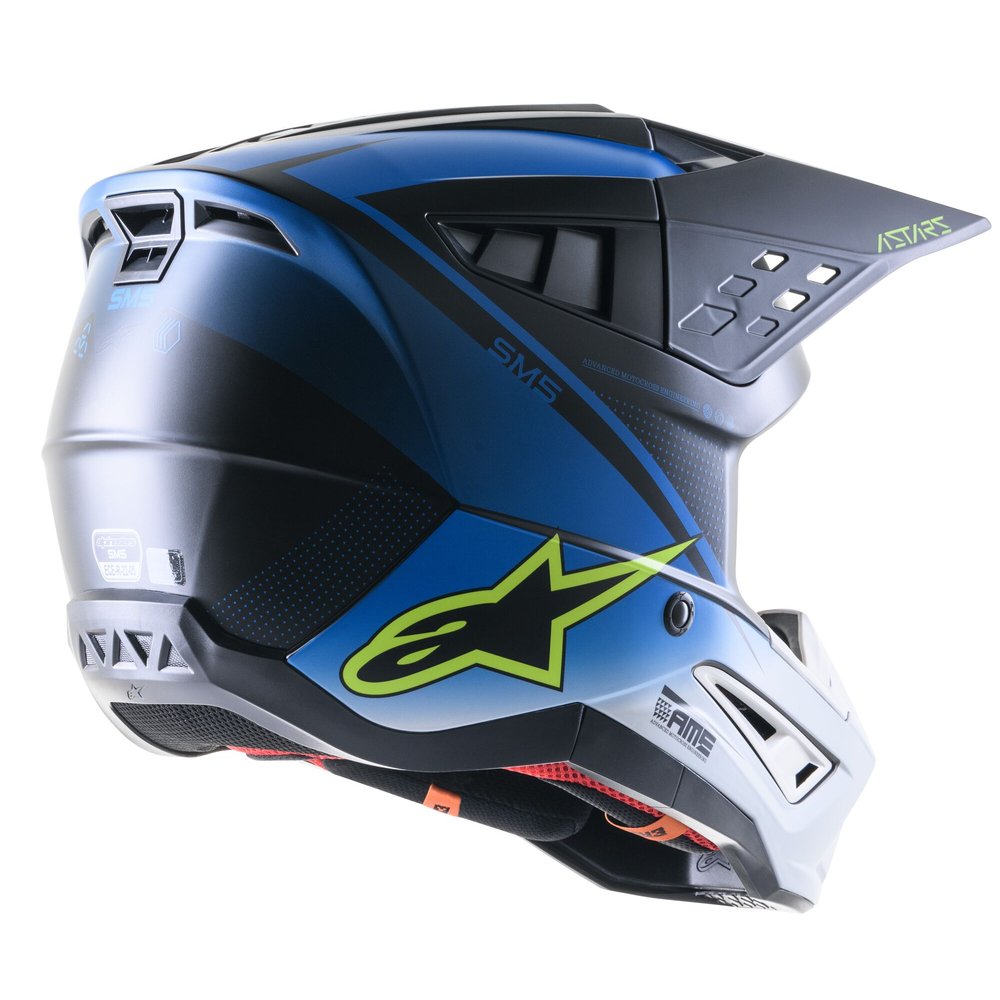 ALPINESTARS Supertech M5 Rayon Motocross Helm blau weiss