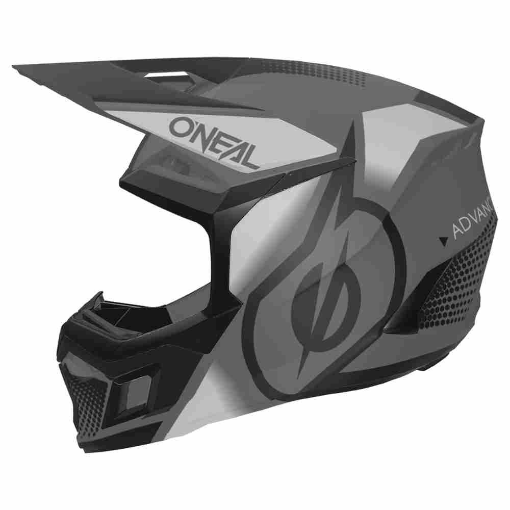 ONEAL 3SRS Vision Motocross Helm schwarz grau