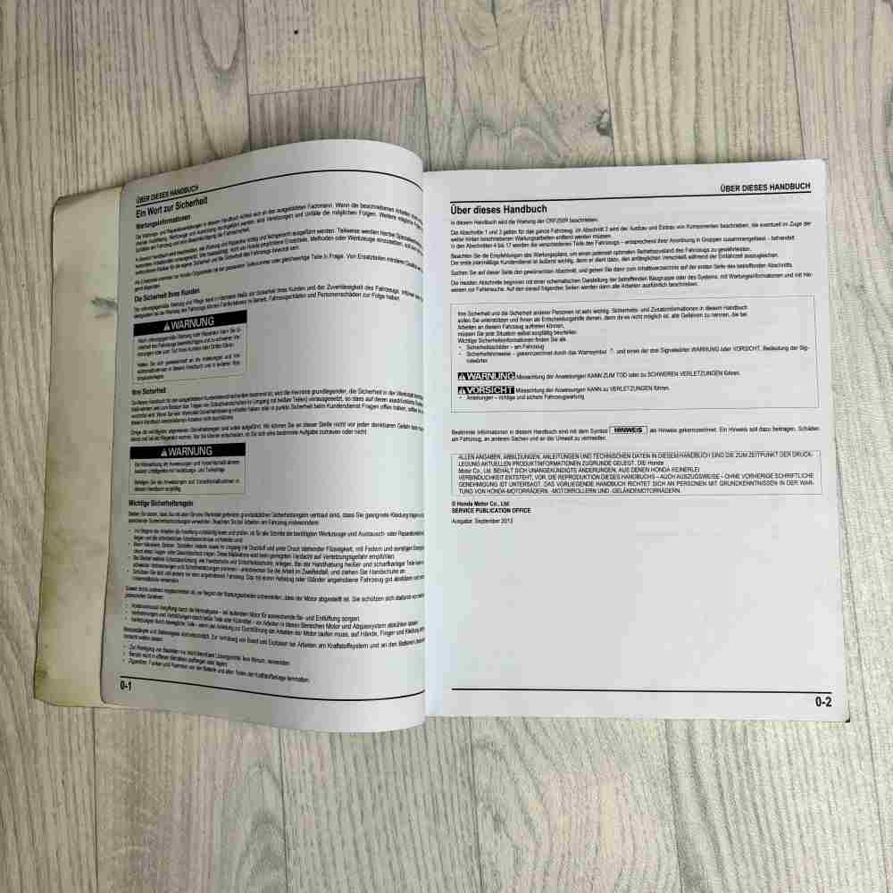 HONDA CRF 250 R 2014 64KRN60 Motorrad-Handbuch gebraucht