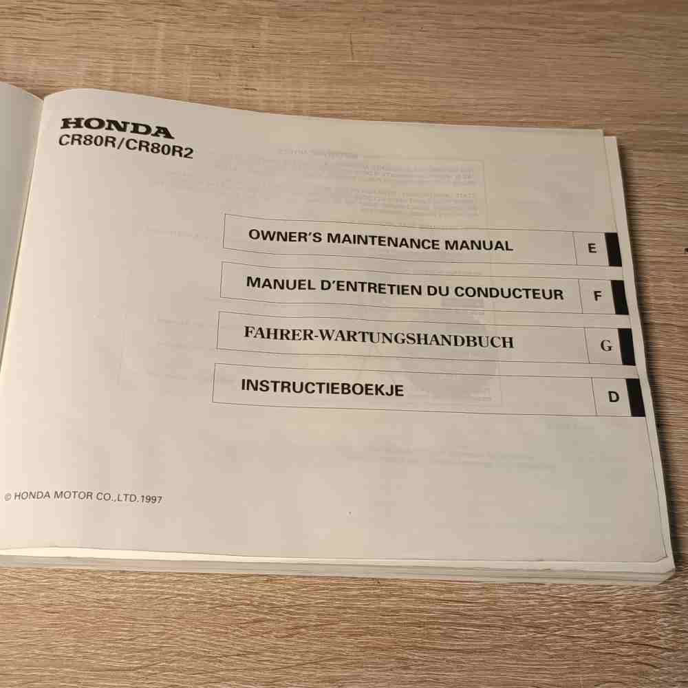 HONDA CR80R/CR80R2 1998 66GBF650 00X66-GBF-6500 Motorrad-Handbuch gebraucht