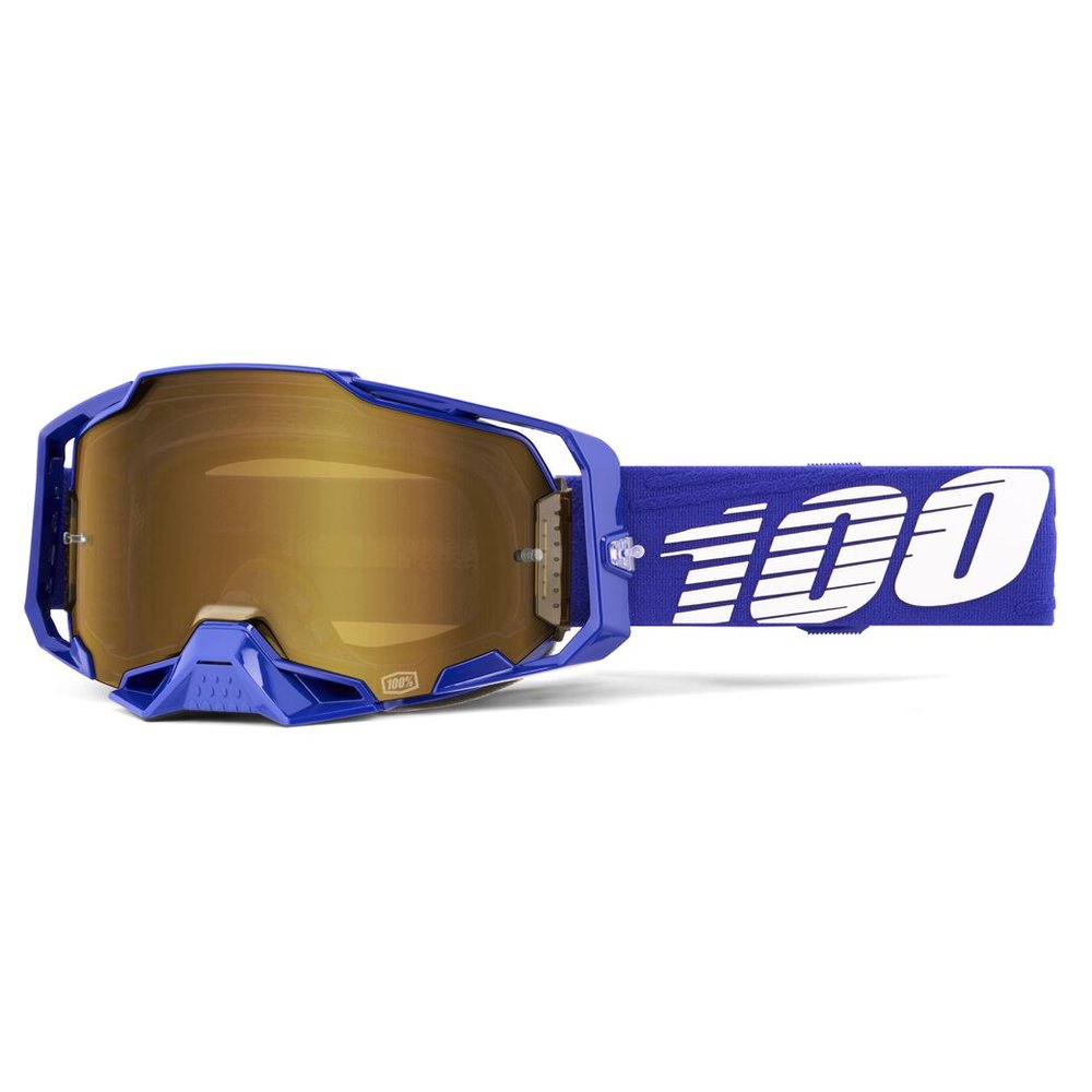 100% Armega Brille Klein gold verspiegelt