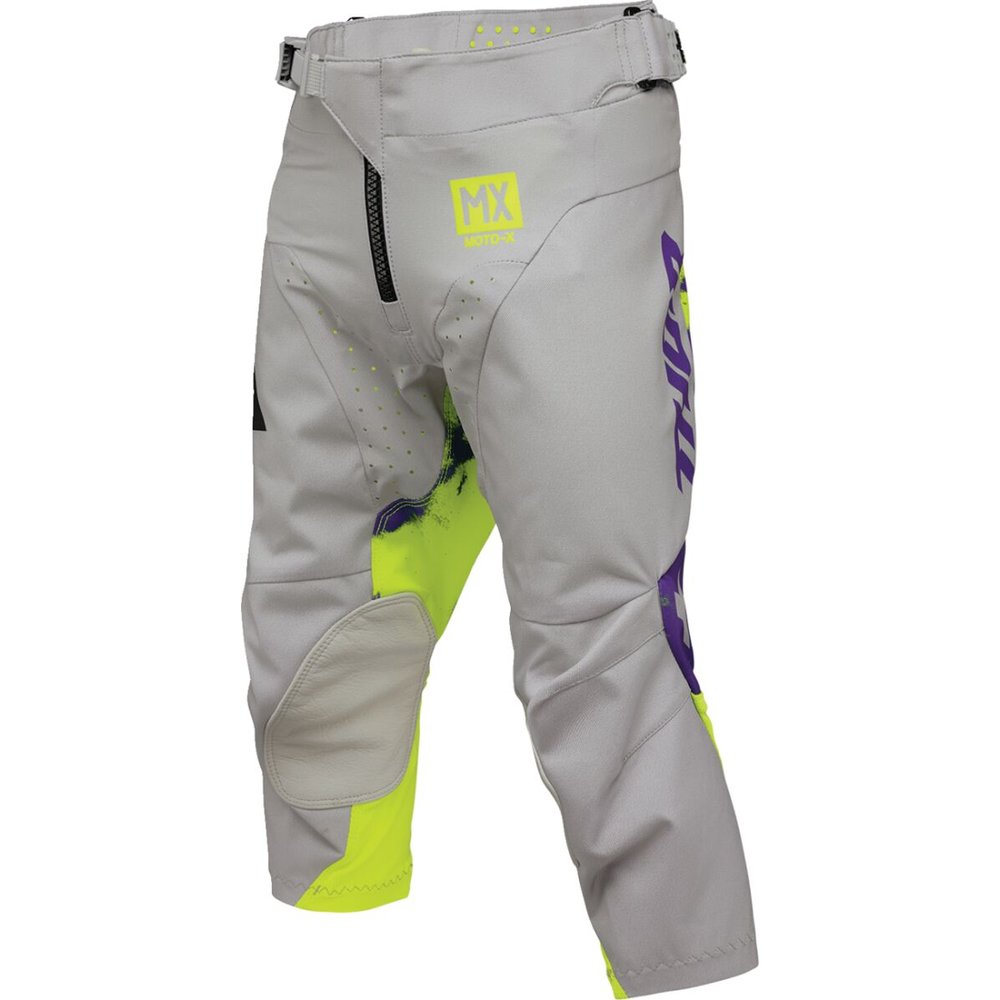 THOR Launchmode Bleach Youth Kinder Motocross Hose grau/acid neon gelb
