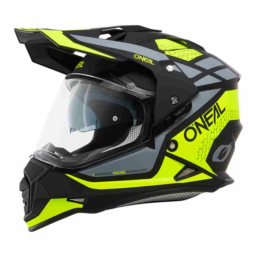 ONEAL Sierra R Enduro Motorrad Helm neon gelb schwarz grau