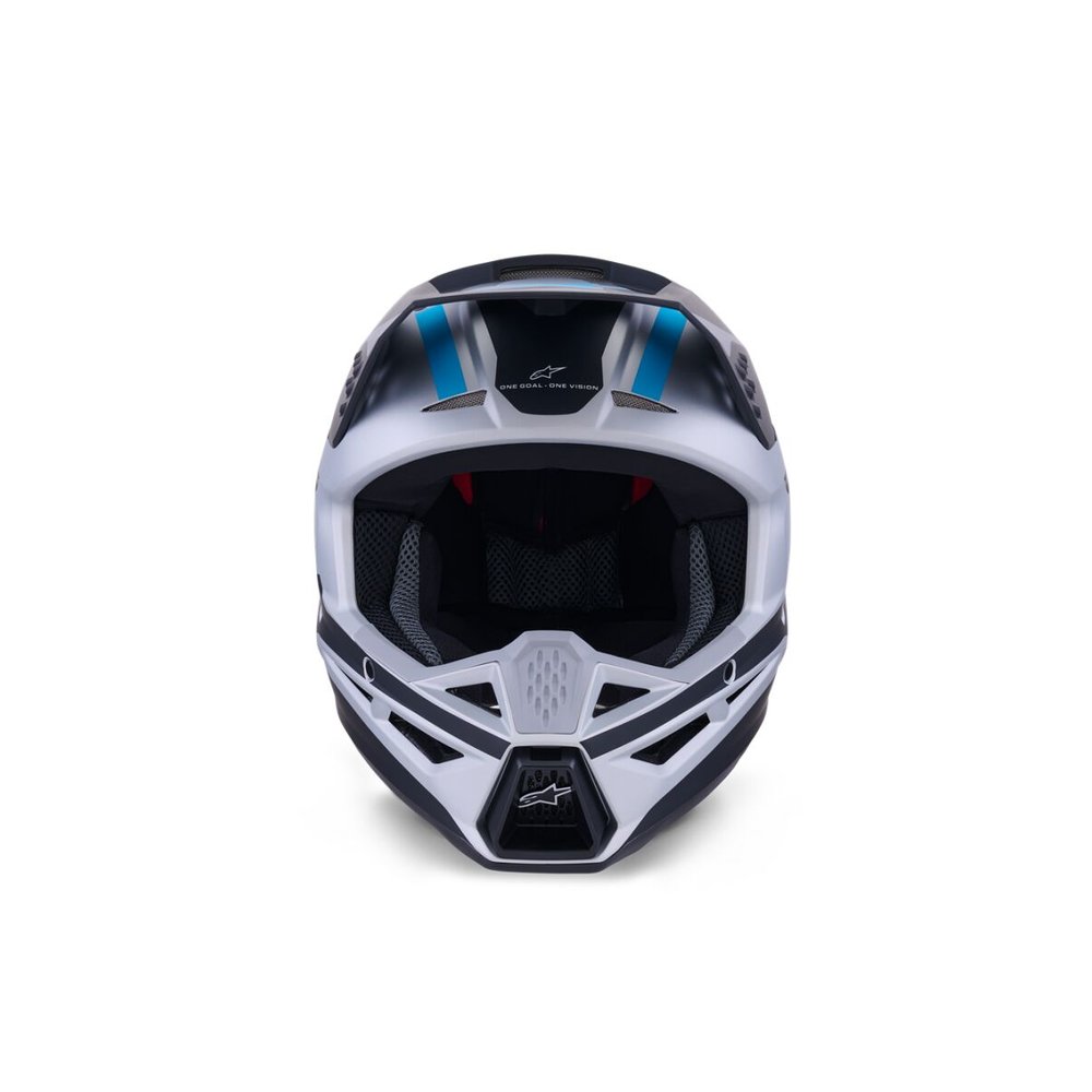 ALPINESTARS Supertech M3 Heat Motocross Helm silber/blau/schwarz ALPINESTARS Supertech M3 Heat Motocross Helm silber/blau/schwarz