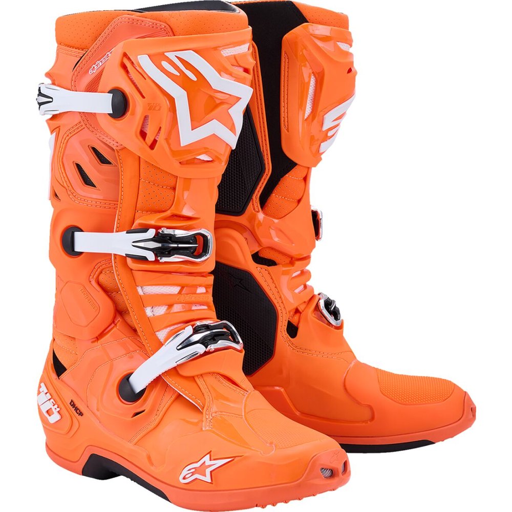 ALPINESTARS Tech 10 Supervented belüftete Motocross Stiefel neon orange/schwarz/weiss