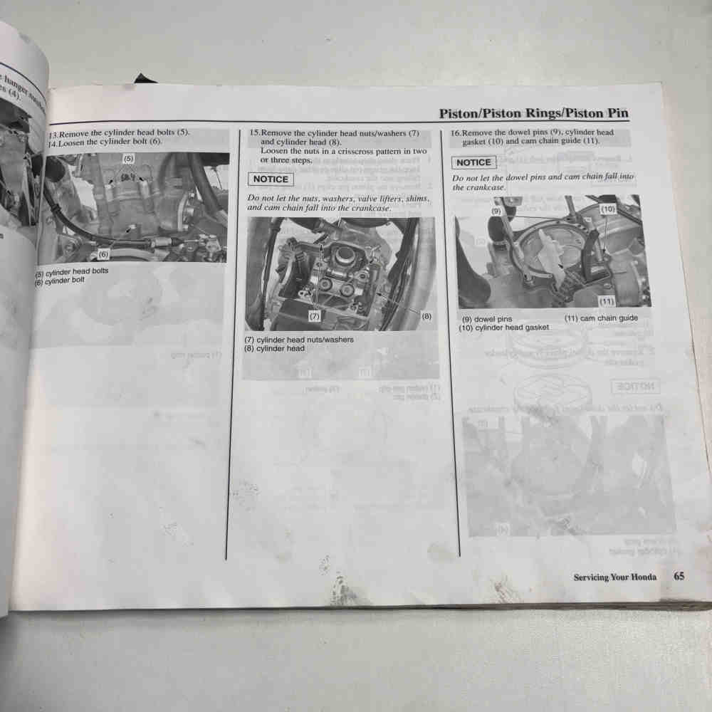 HONDA CRF 250 R 2007 31KRN630 00X31-KRN-3300 Motorrad-Handbuch gebraucht