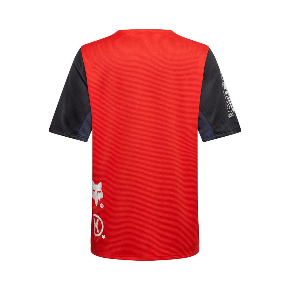 FOX YTH DEFEND SS JERSEY ELEVATED kurzärmlig Neon Rot