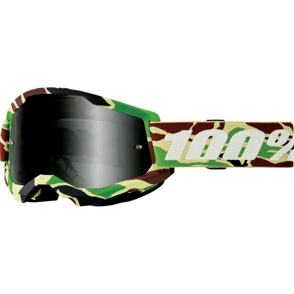 100% Strata 2 Brille Sand War Camo smoke
