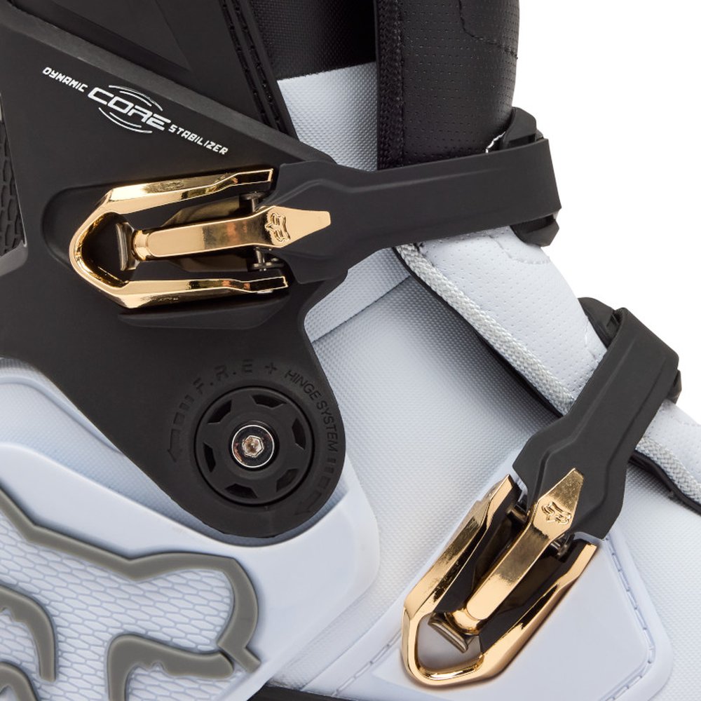 FOX INSTINCT BOOT Motocross Stiefel Weiss/Schwarz/Grau