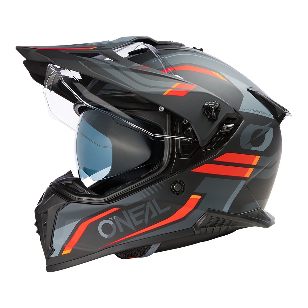 ONEAL A-SRS Motocross Helm Spike schwarz grau rot ONEAL A-SRS Motocross Helm Spike schwarz grau rot
