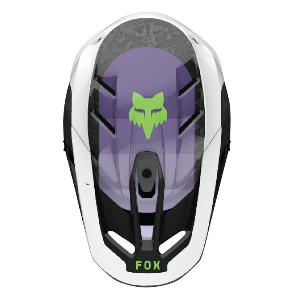 FOX V3 RS GRID Motocross Helm Schwarz/Purple