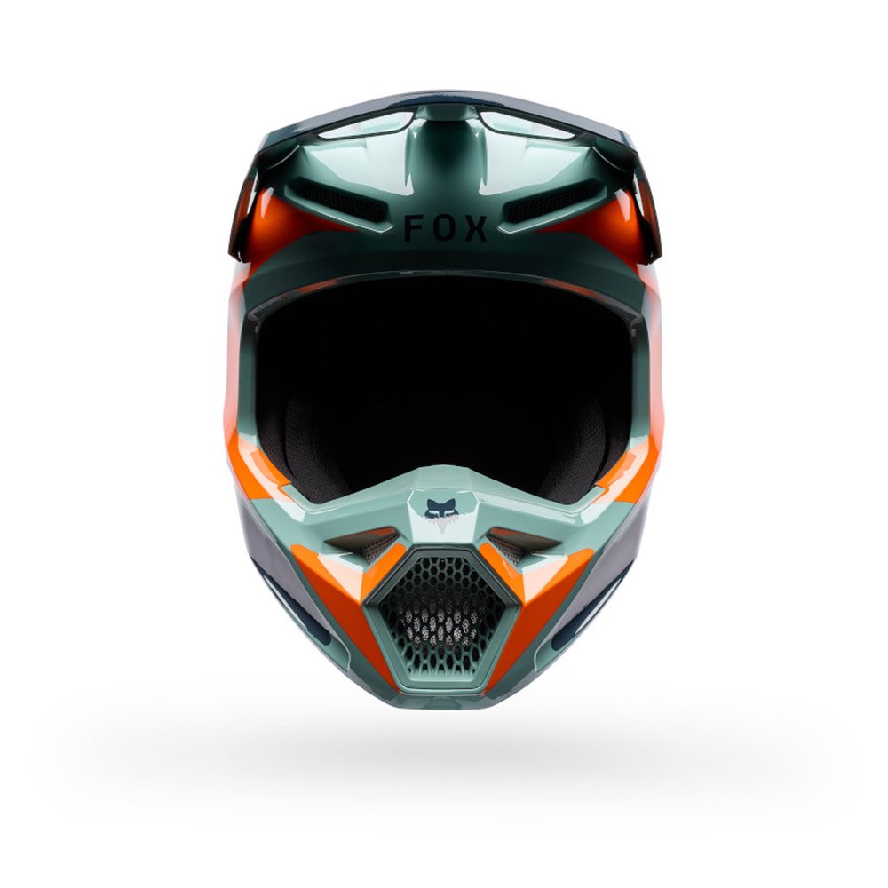 FOX V1 IMAGE PRINT Motocross Helm Dark Blau