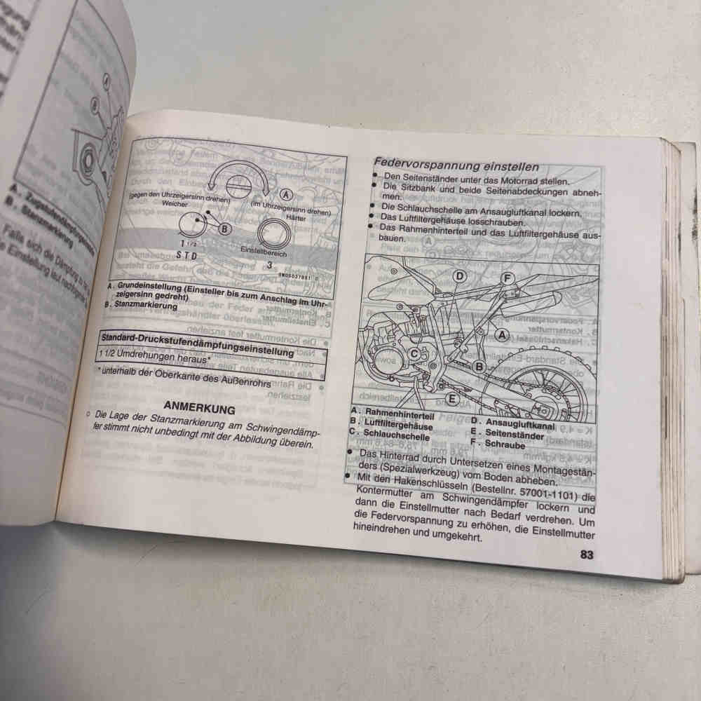 KAWASAKI KX 65 A 2007 99976-1315 Motorrad-Handbuch gebraucht