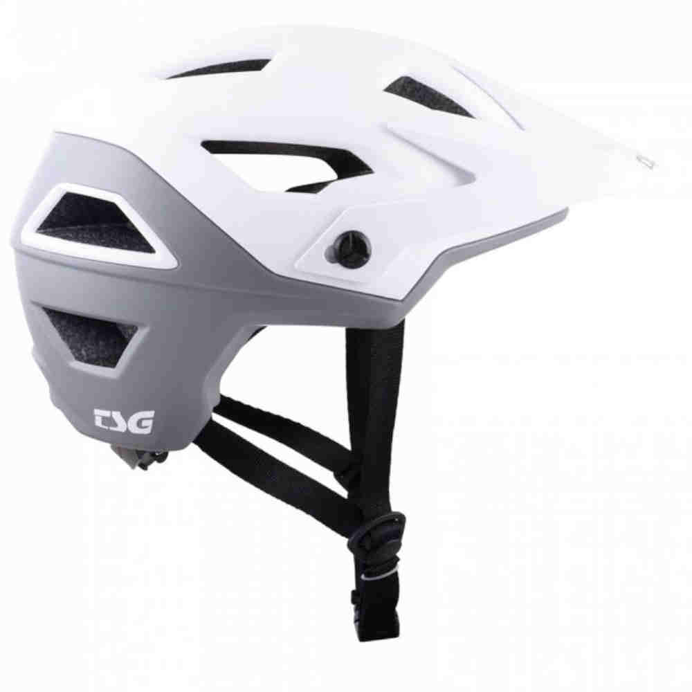 TSG Chatter Solid Color MTB Helm satin weiss grau