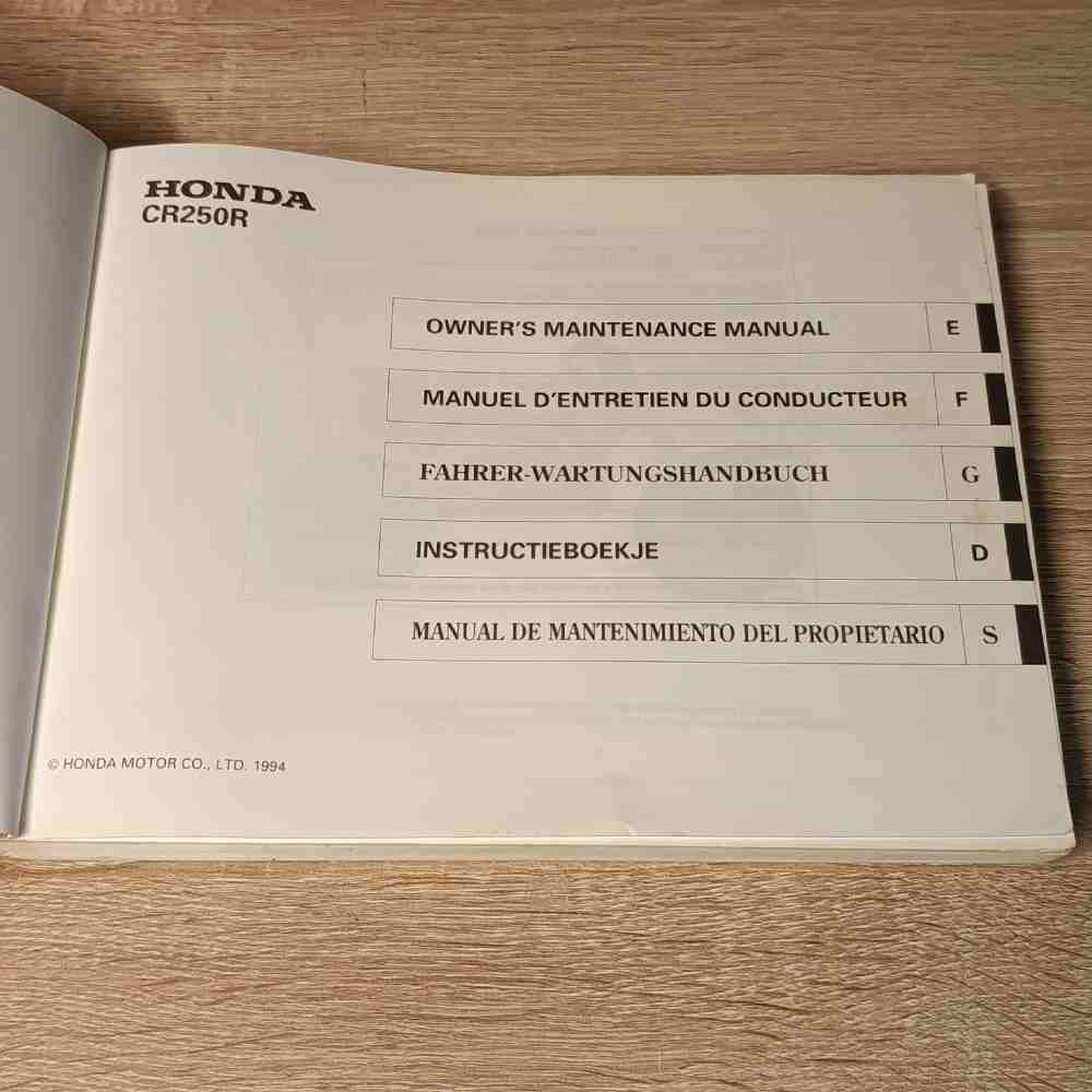 HONDA CR250R 1995 69KZ3610 00X69-KZ3-6100 Motorrad-Handbuch gebraucht