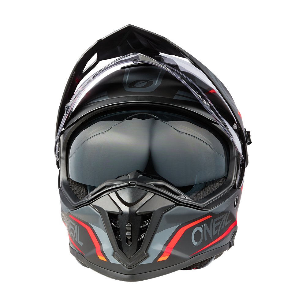 ONEAL A-SRS Motocross Helm Spike schwarz grau rot ONEAL A-SRS Motocross Helm Spike schwarz grau rot