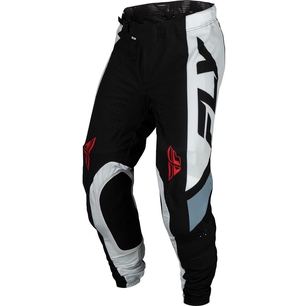 FLY Lite BOA Motocross Hose schwarz weiss Denim grau